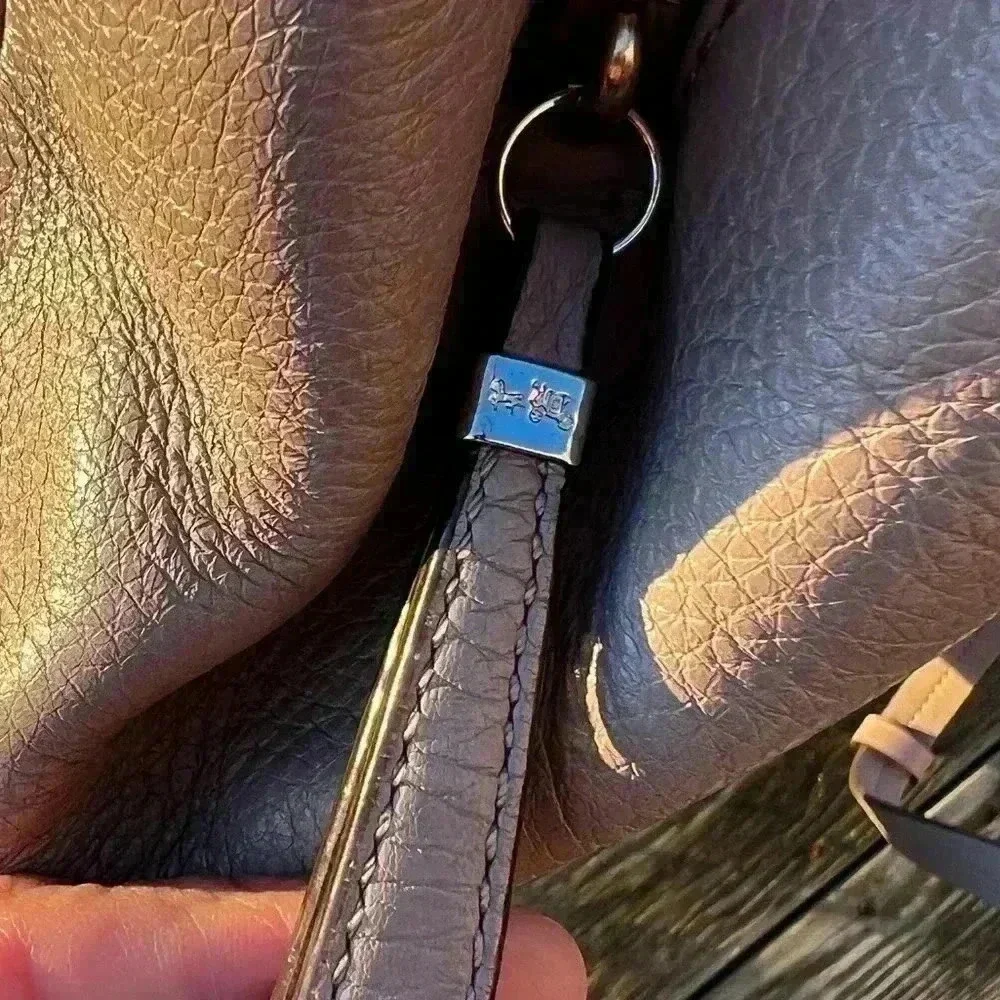 COACH 25169 MADISON MADELINE LEATHER SATCHEL LIGHT GRAY